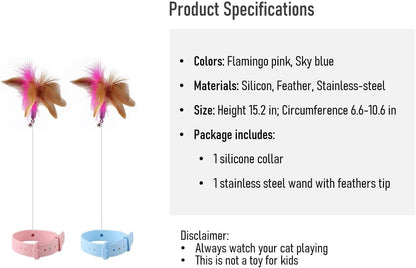 Cat Interactive Feather Collar Teaser Toy 6
