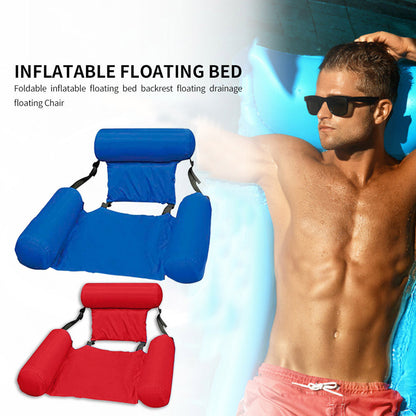 Swimming Pool Foldable Inflatable Floating Bed Chair 6