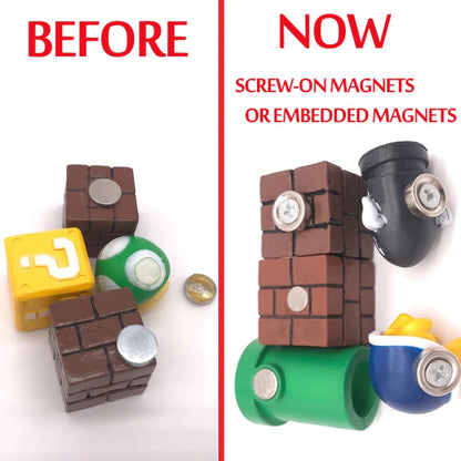 3D Super Mario Resin Fridge Magnets 14PCS 6