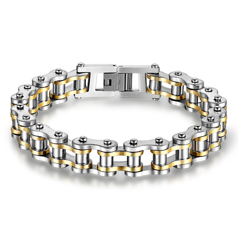 Cool Stainless Steel Men's Biker Chain Bracelet 6