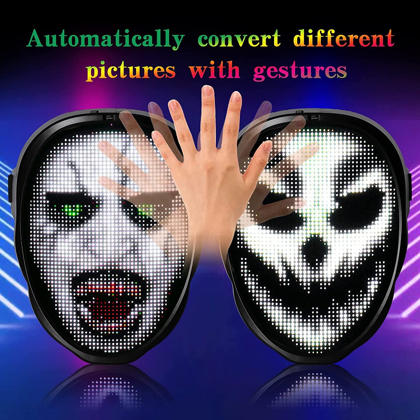DIY Patterns LED Glowing Mask 6