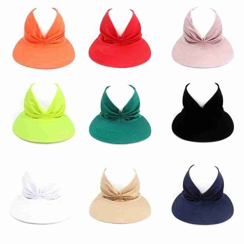 Women's Summer Sun Visor  Hallow Top Outdoor Hat 6
