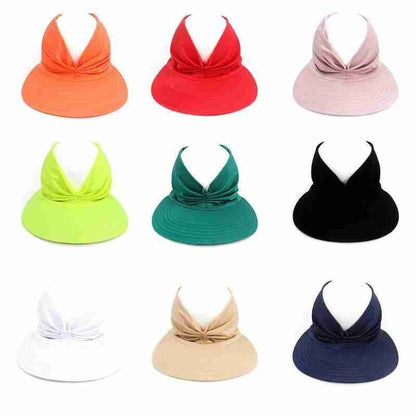 Women's Summer Sun Visor  Hallow Top Outdoor Hat 6