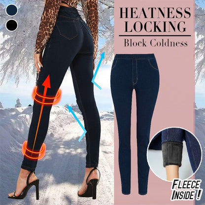 Thermal Fleece Denim Jeggings 6