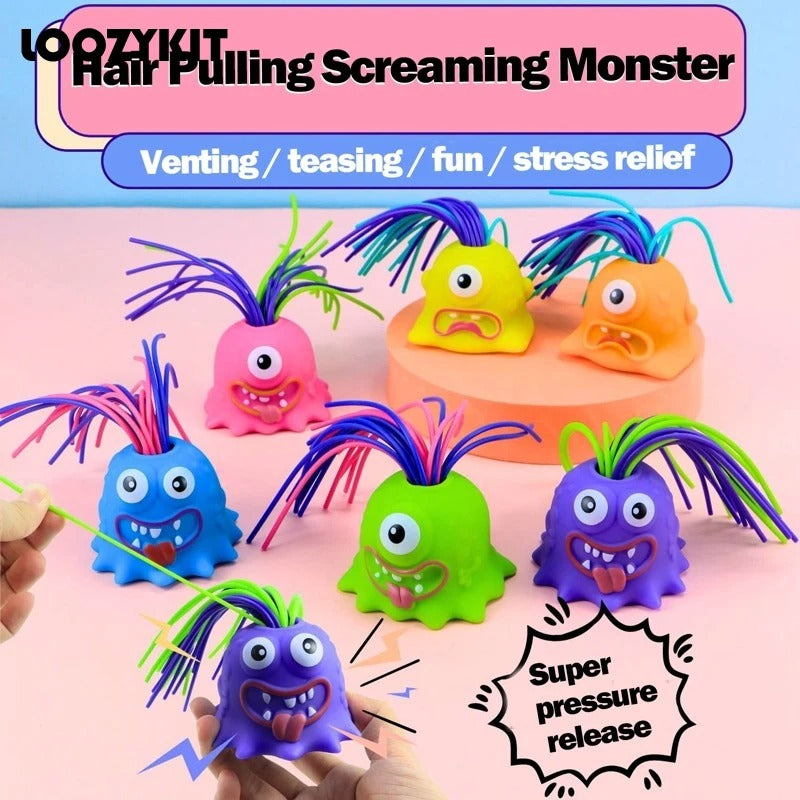 Funny Hair-Pulling Screaming Monster Toy 6