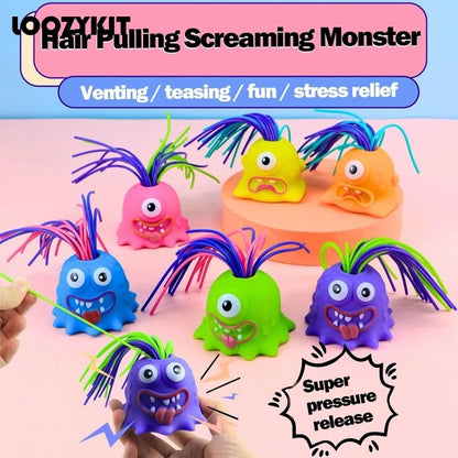 Funny Hair-Pulling Screaming Monster Toy 6