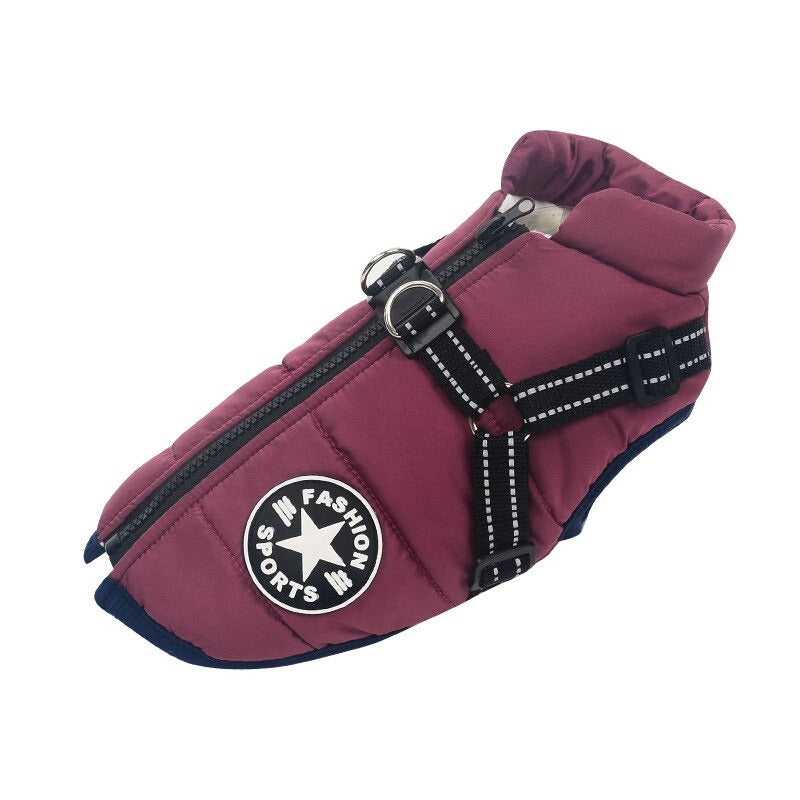 Waterproof Warm Dog Winter Jacket Harness 6