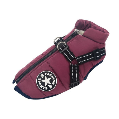 Waterproof Warm Dog Winter Jacket Harness 6