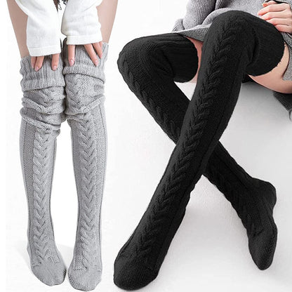 Cable Knit Stockings Women 6