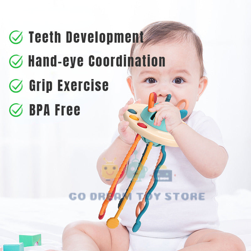 UFO Shaped Montessori Sensory Development Baby Teething Toy 6