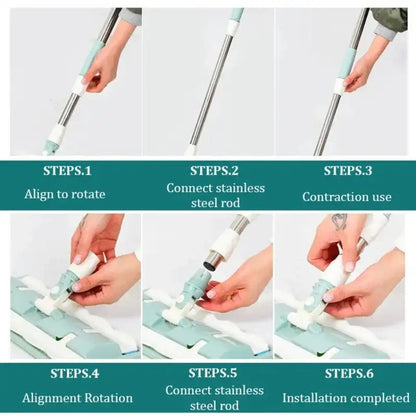 Flat Mope With Reusable Washable Mop Cloths 6