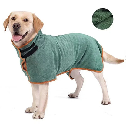 Dog Super Quick Dry Absorbent Dog Towel Bathrobe 6