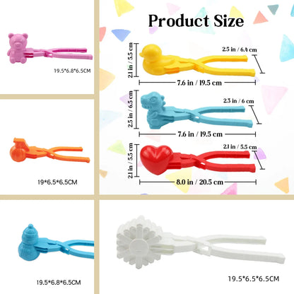 Assorted Cute Rice Molds and Snowballs Maker Clamps (4 Pcs) 6