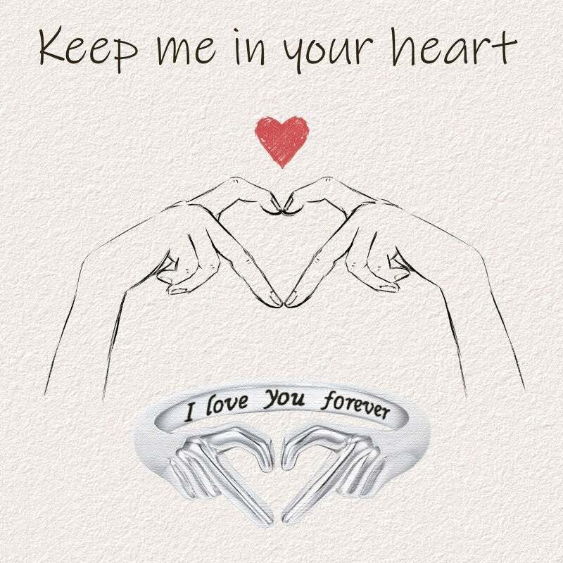 ‘I Love You Forever’ Heart Ring 6