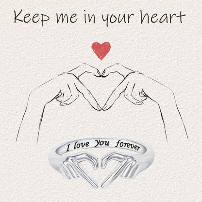 ‘I Love You Forever’ Heart Ring 6