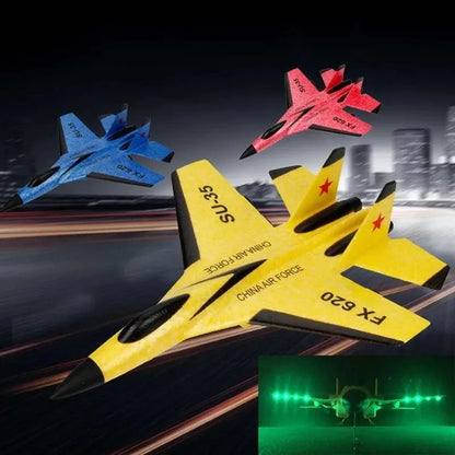 Remote Control LED Glider Airplane – Flying Model Aircraft with Lights for Kids & Adults 6