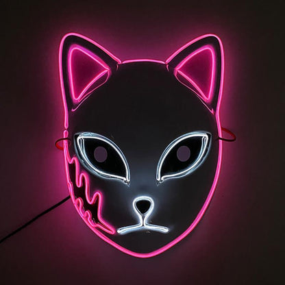 Demon Slayer Kimetsu No Yaiba LED Fox Mask 6