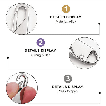 Universal High-end Metal Thickened Zipper Puller 10 Pcs 6