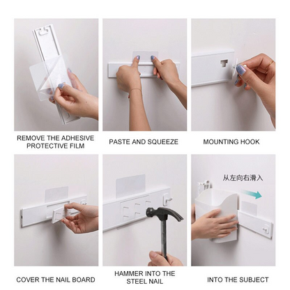 Multi-function Wall Mounted Bedside Shelf with Phone Holder 6