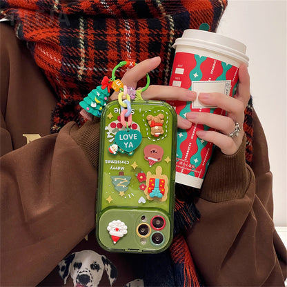 Christmas Tree Pendant Flip Mirror Case Cover 6
