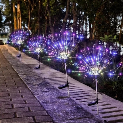Waterproof  Solar Garden Fireworks Lamp 4