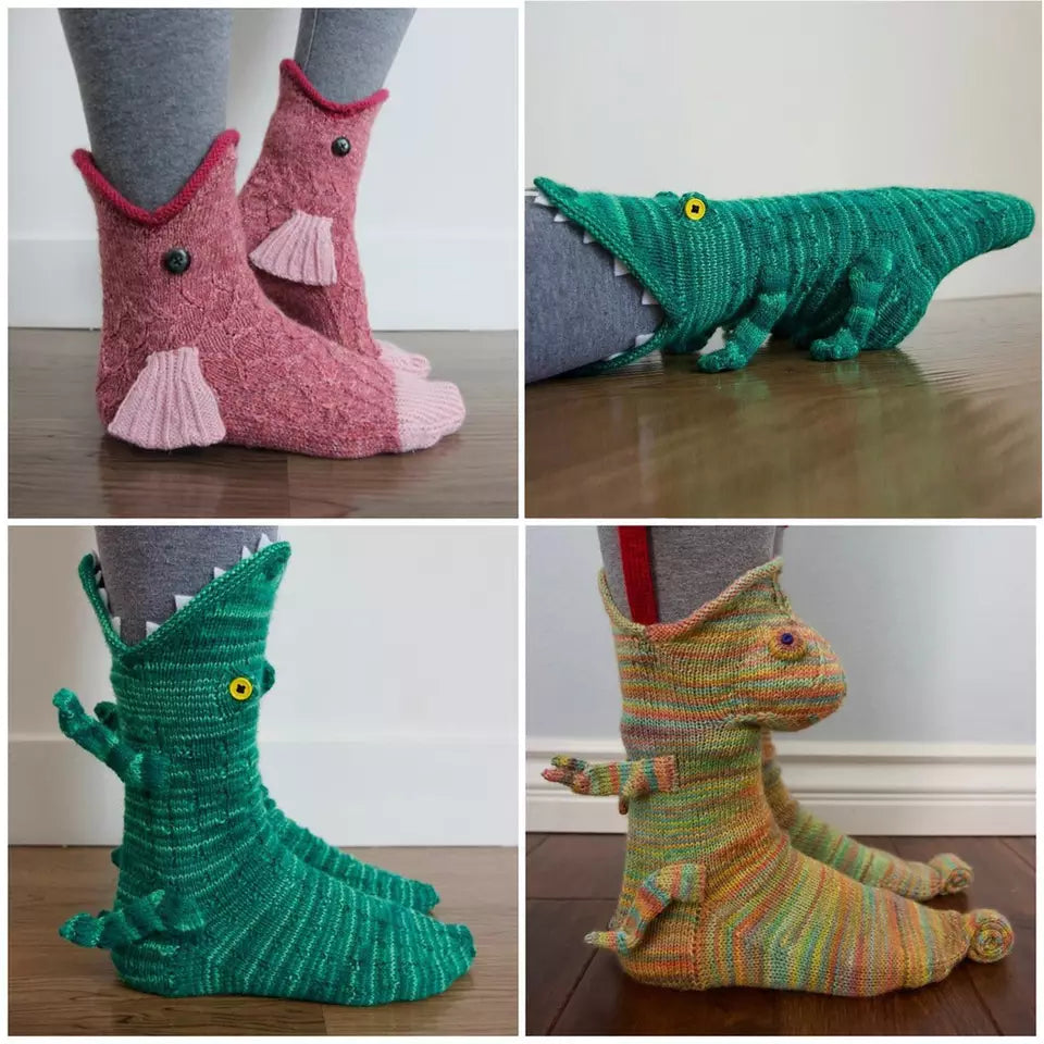 Funny Christmas 3D Animal Shaped Knitted Socks 6