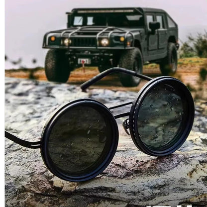Adjustable Dimming Sunglasses – Retro Round Polarized UV400 Shades for Men & Women 6
