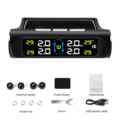 Real-time Display Solar Charging Tire Pressure Monitoring System 6