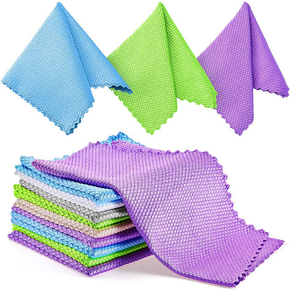 Wave Pattern Fish Scale Cloth Rag-5pcs 6