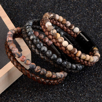 Tiger Eye Natural Lava Bracelet 6