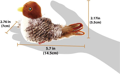 Singing Sparrow Shaped Bird  Cat Toy 6
