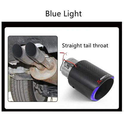 Car Carbon Fiber Flashing Tail Throat 7