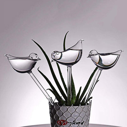 Bird Shaped Plant Self Watering Glass Globes 7