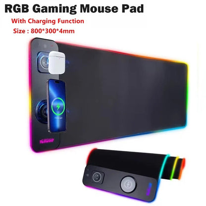 RGB Smart Charging Gaming Desk Mat 7