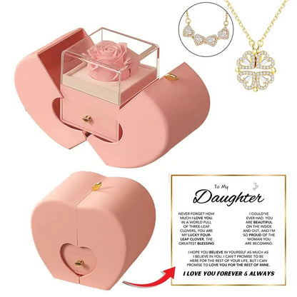 Daughter’s Lucky Clover Necklace & Forever Rose 7
