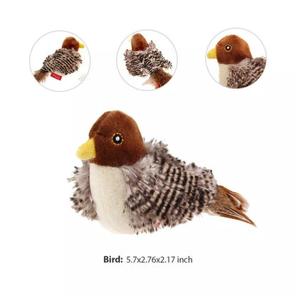 Singing Sparrow Shaped Bird  Cat Toy 7