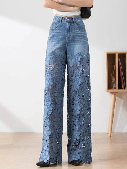 Laced Baby Blue Jeans 7