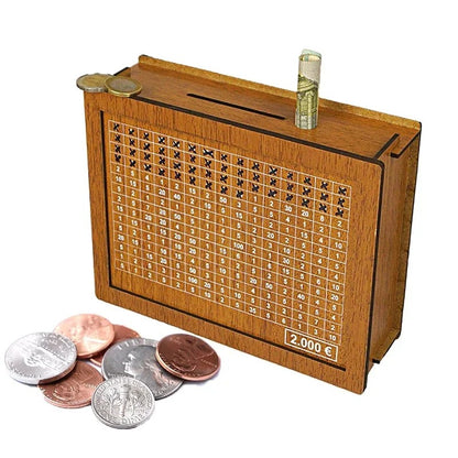 Cash Vault Wooden Savings Box 7