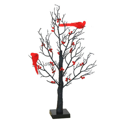 Vintage Glowing Tree with Cardinals 7