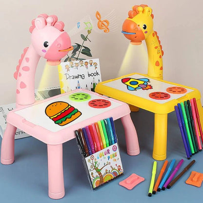 Children LED Projection Learing Drawing Board 7