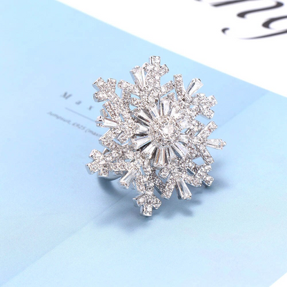 Rotatable Snowflake Ring 7