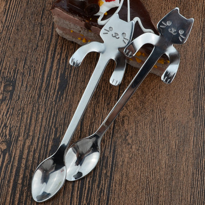 STAINLESS STEEL CAT TEASPOONS 7