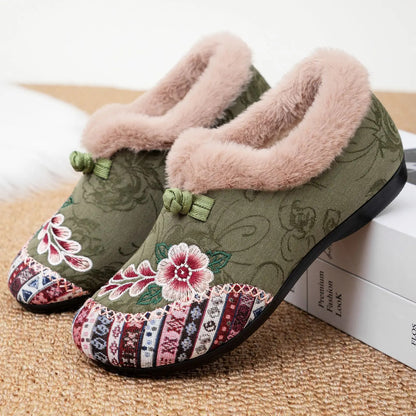 Cozy Embroidered Winter Slippers 7