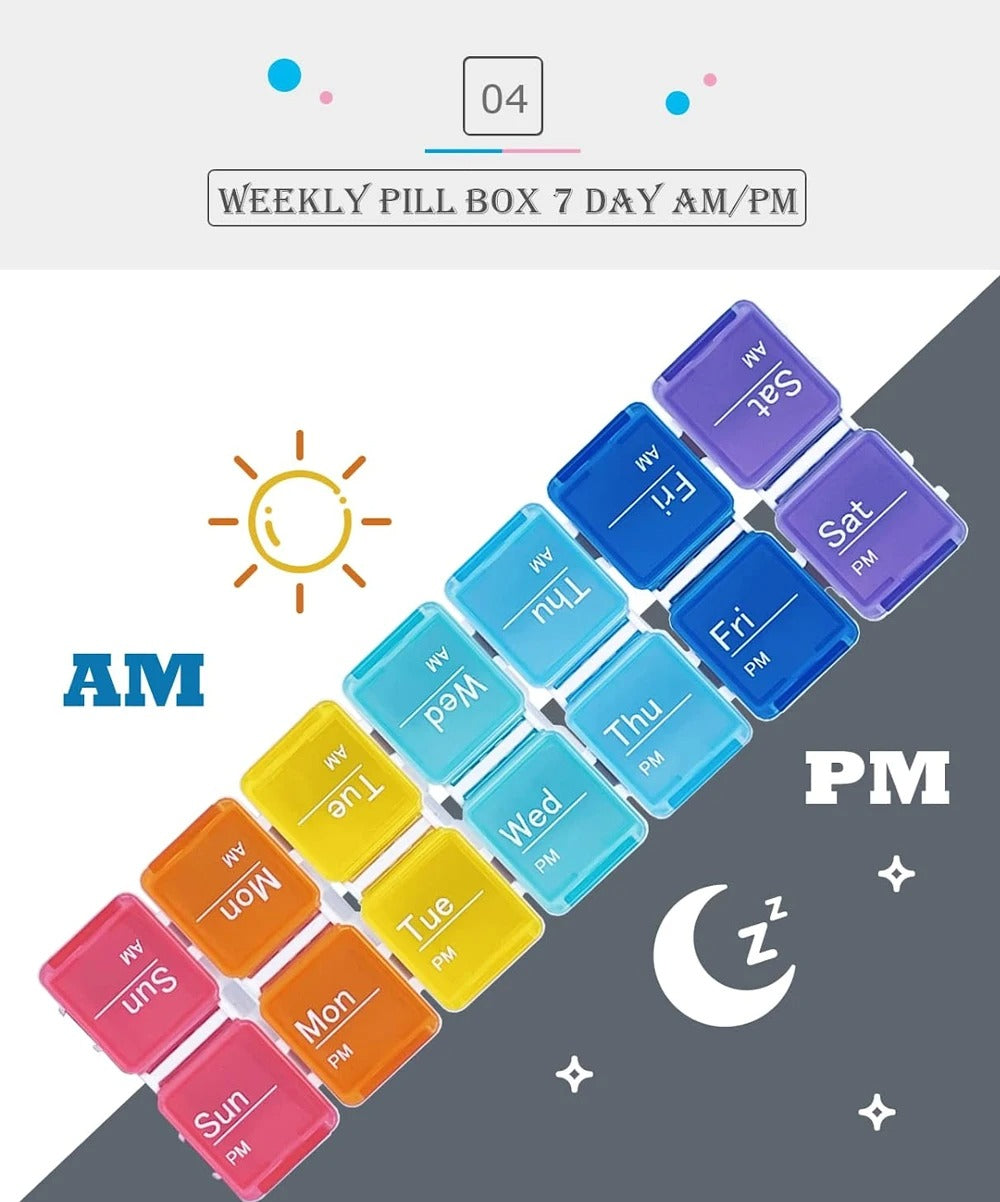 Smart Weekly Pill Organizer with Timer 7