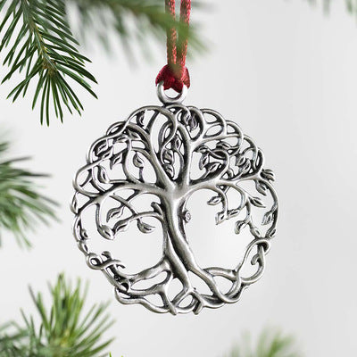 SOLID PEWTER CHRISTMAS TREE ORNAMENT 2