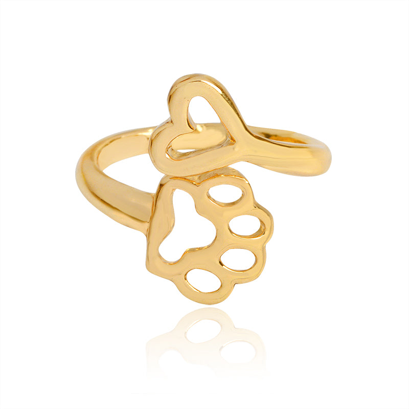 Paw & Heart Ring 7