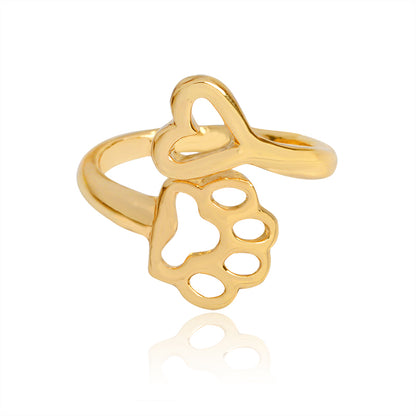 Paw & Heart Ring 7