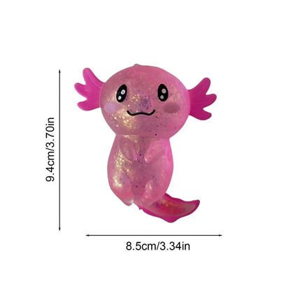 Jelly Glitter Axolotl Squishy Toy 7
