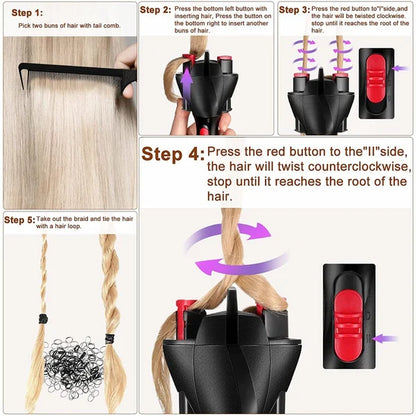 360 Degree Rotate Automatic Hair Braider 7