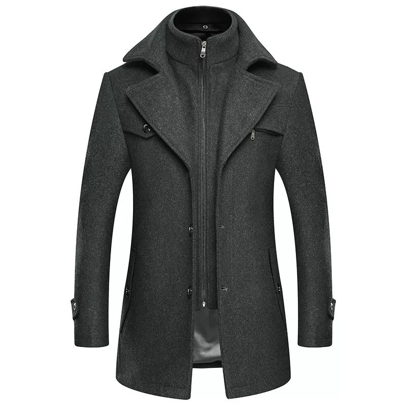 Men's Double Collar Coat 7